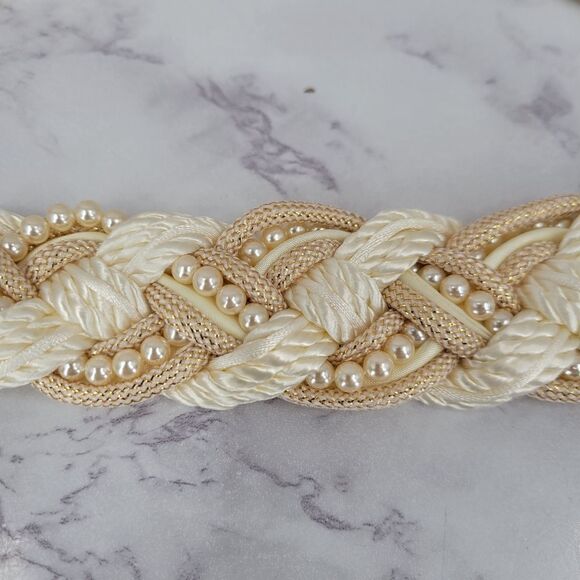 Vintage Braided Cream and Ivory Women’s Belt main image 5